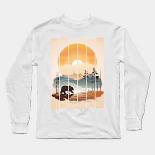 Sunset And The Bear Long Sleeve T-Shirt